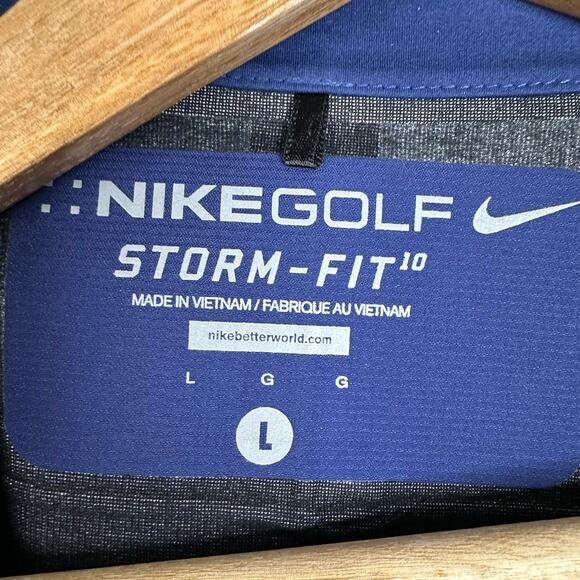 Nike Golf Mens Large STORM-FIT ELITE WATERPROOF FULL ZIP NAVY JACKET 416272-440 - Picture 9 of 12